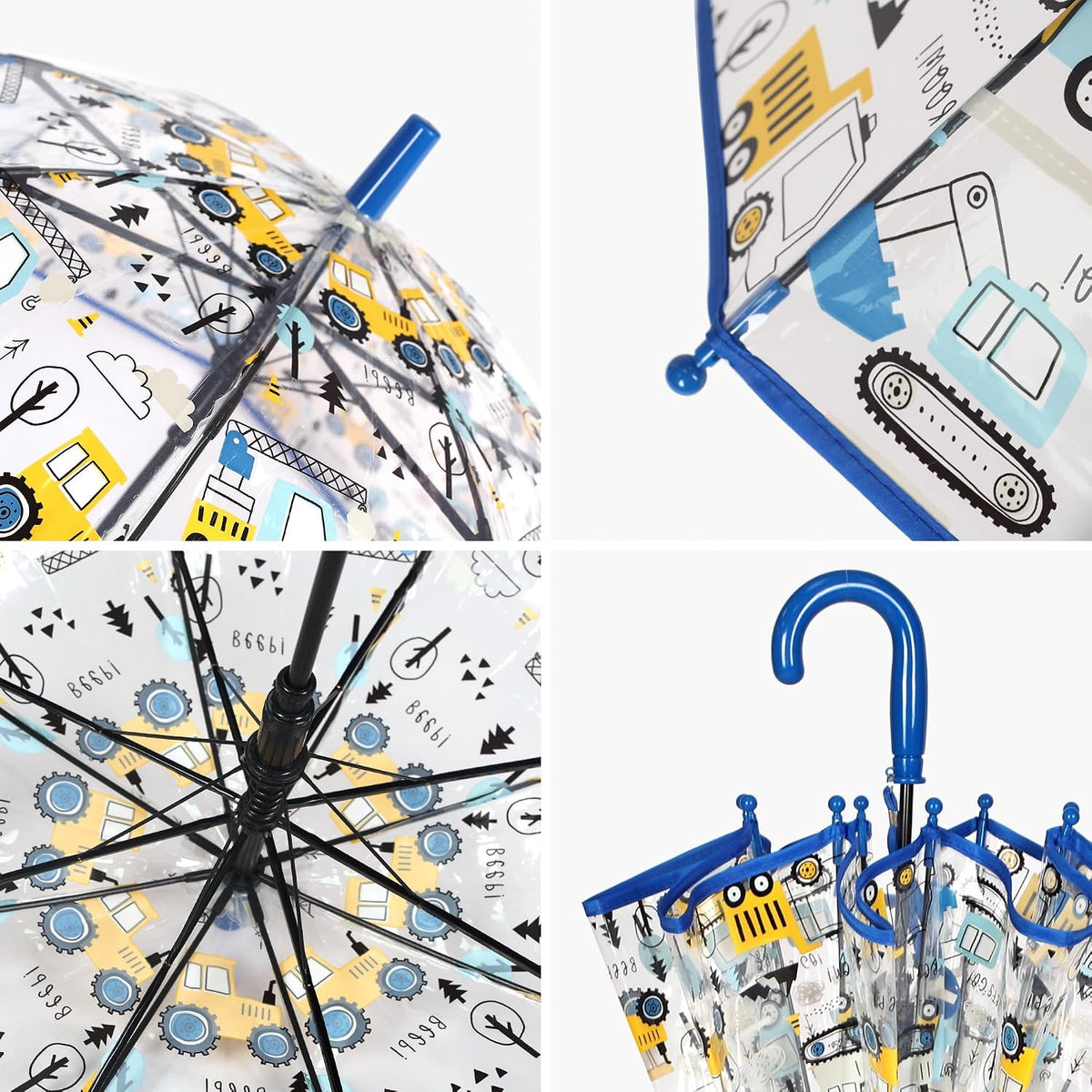 Kids Umbrella Clear Bubble Umbrellas for Rain,Safety Dome Windproof Umbrella for Kid Girls and Boys
