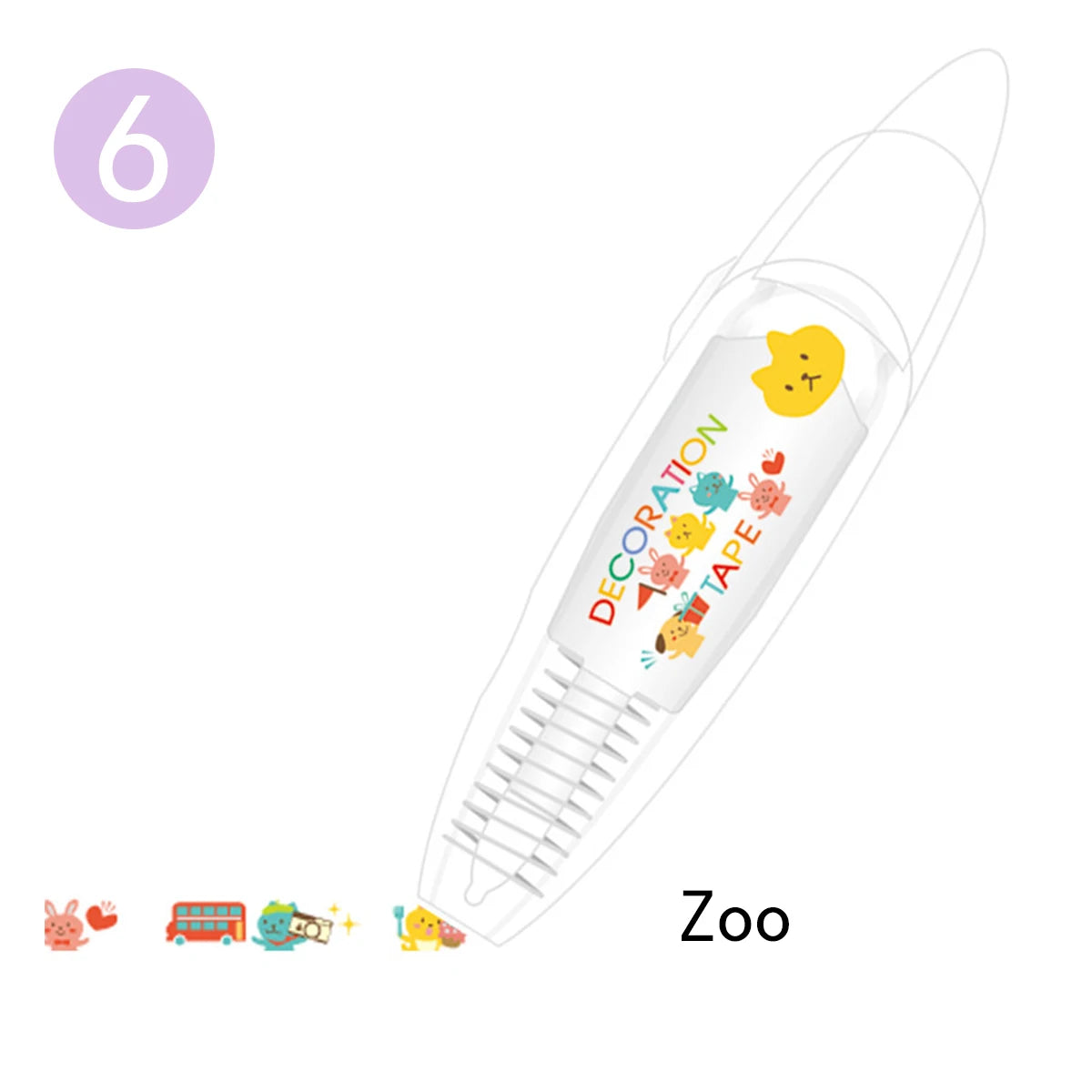 Kawaii Animals Cat Dog Owl Crocodile Flower Press Type Decorative Correction Tape Diary Stationery School Supply
