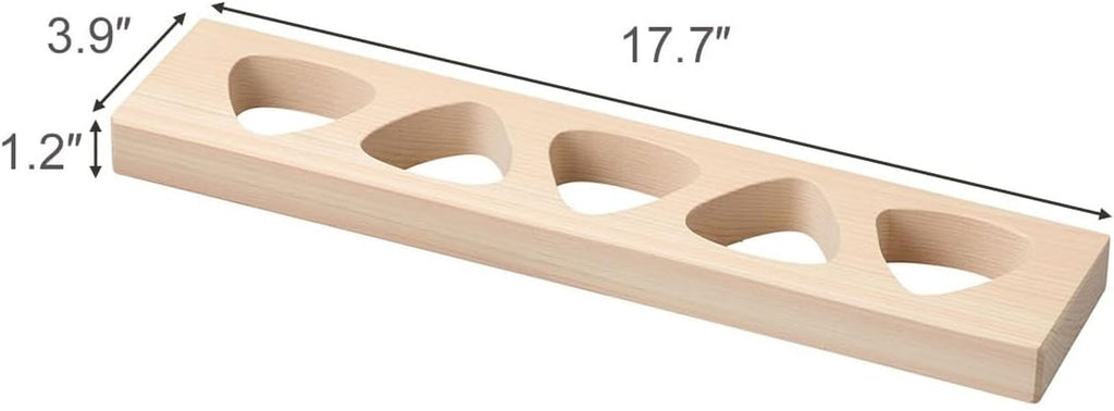 Wooden Onigiri Mold Musubi Maker Japanese Rice Ball Press Hinoki Japanese Cypress Onigiri Mold Tray Made in Japan (Type1 5 Molds)