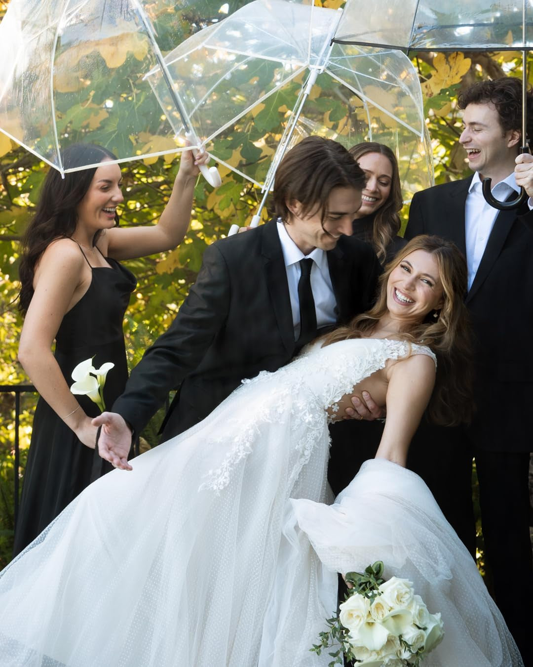 Clear Bubble Umbrella, Auto Open, See-Through, Ivory Trim