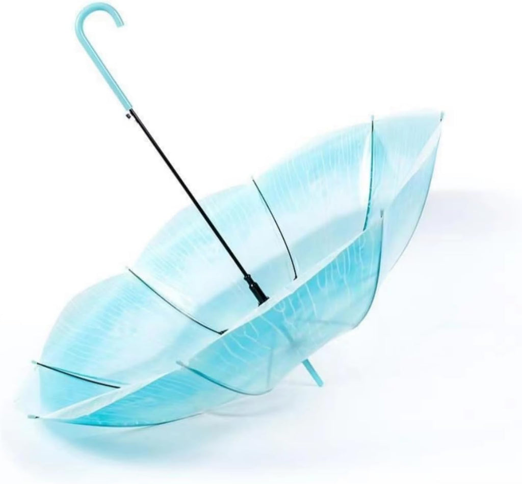 Jellyfish Transparent Umbrella, Romantic Creative Cute Automatic Open J Hook Handle Clear Umbrella Set, Birthday Gift Christmas Gift
