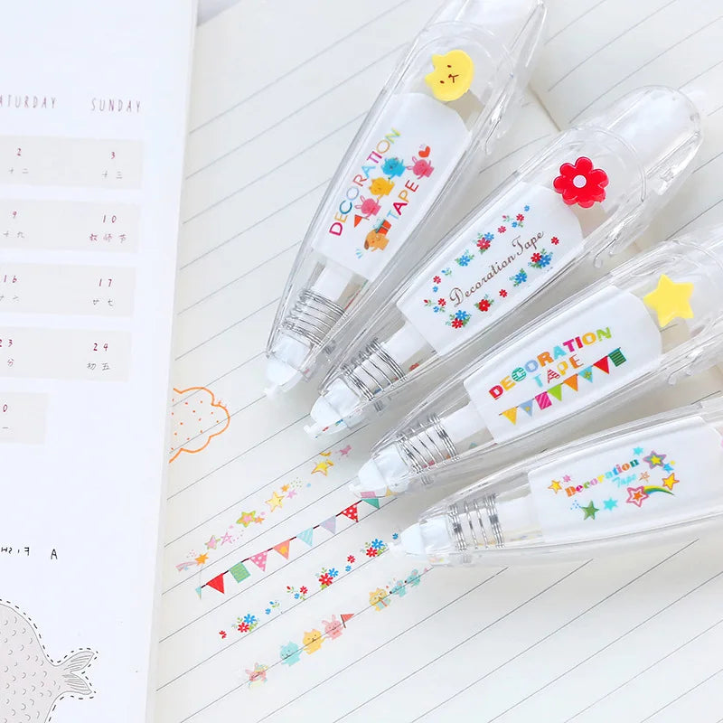 Kawaii Animals Cat Dog Owl Crocodile Flower Press Type Decorative Correction Tape Diary Stationery School Supply