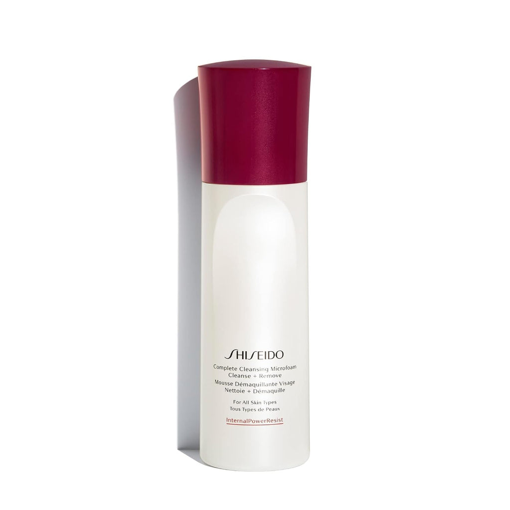 Shiseido Complete Cleansing Microfoam - 180 Ml - Light, Oil-Free Foaming Cleanser for Smooth, Hydrated Skin - Softens & Removes Impurities