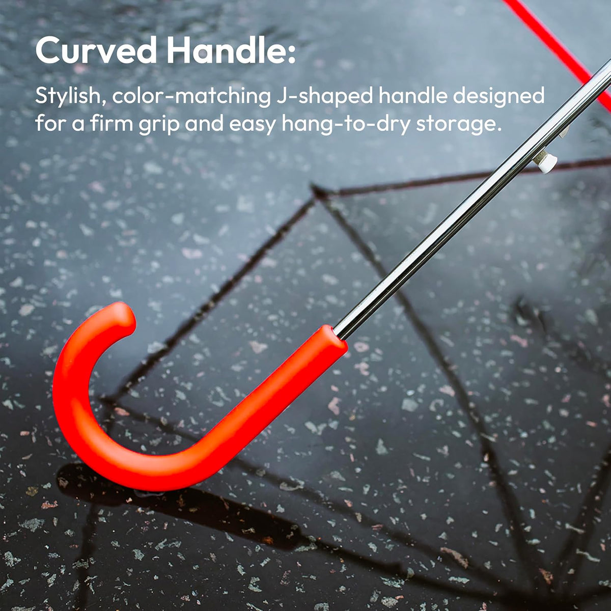 Adult Clear Bubble Rain Umbrella with Dome Canopy and Lightweight Wind and Rain Protection