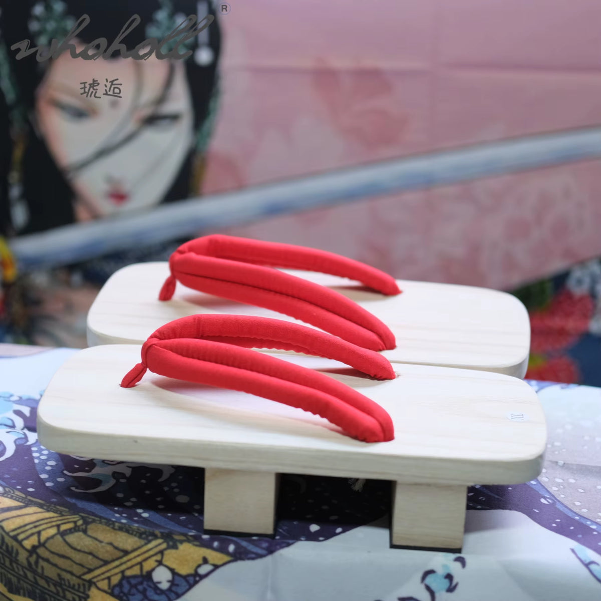Thick Platform Two-Teeth Geta Man Women Slippers Japanese Wood Geta Anime Coplay Costumes Shoes Flip Flops Slipper Clogs Sandals