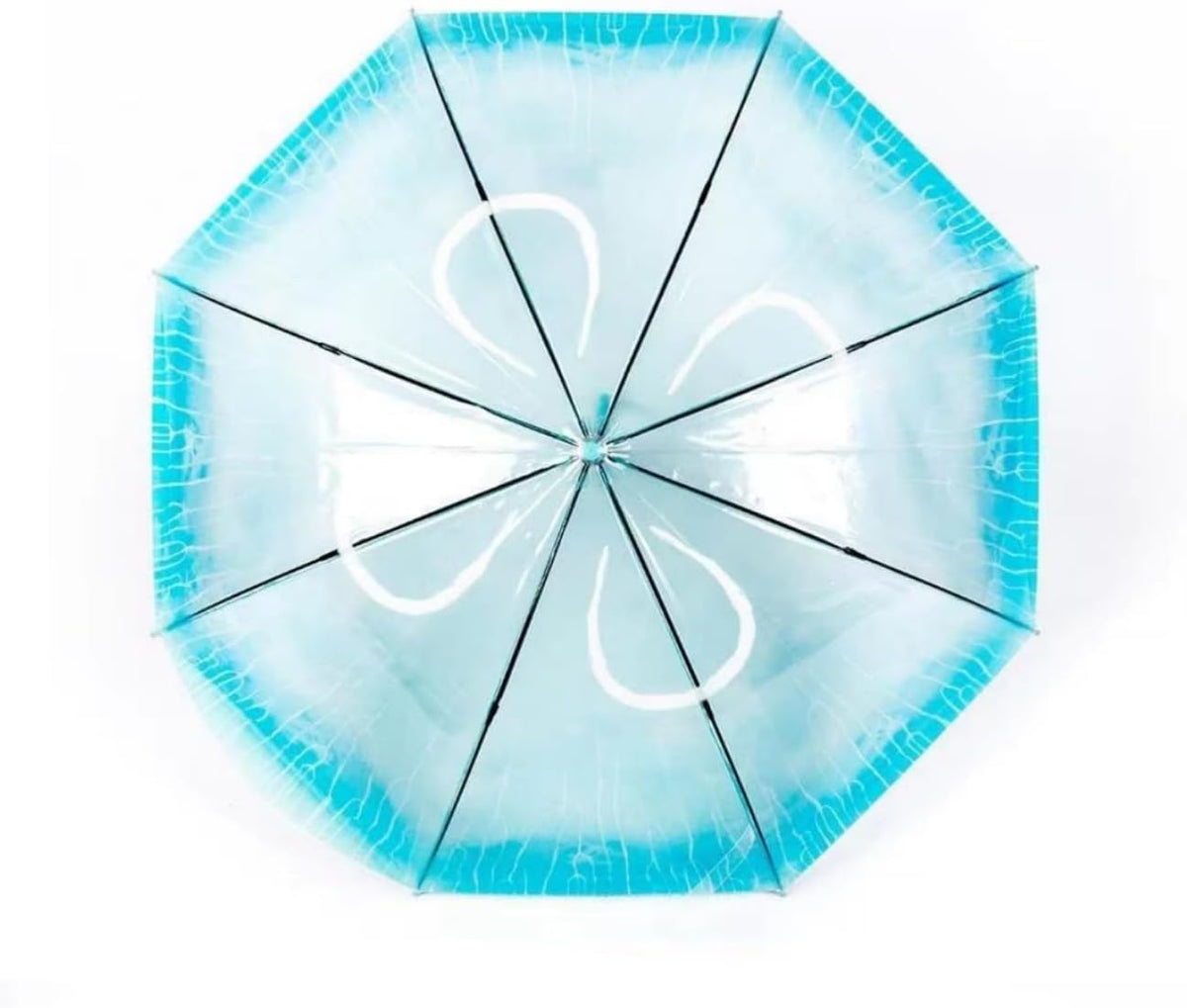 Jellyfish Transparent Umbrella, Romantic Creative Cute Automatic Open J Hook Handle Clear Umbrella Set, Birthday Gift Christmas Gift