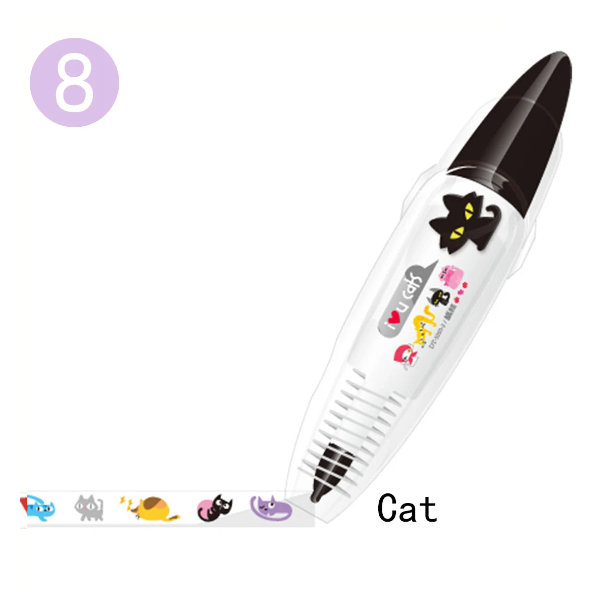 Kawaii Animals Cat Dog Owl Crocodile Flower Press Type Decorative Correction Tape Diary Stationery School Supply