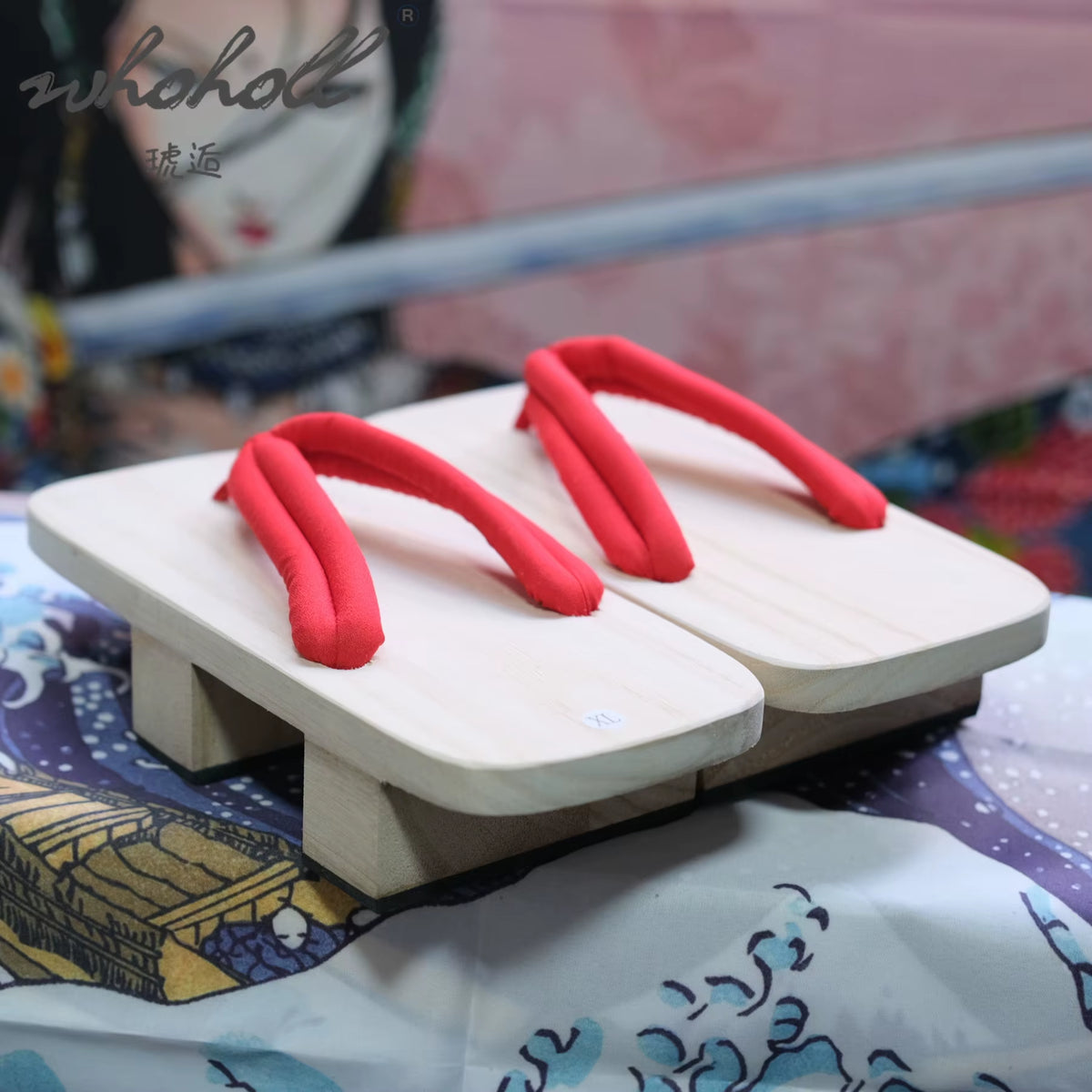 Thick Platform Two-Teeth Geta Man Women Slippers Japanese Wood Geta Anime Coplay Costumes Shoes Flip Flops Slipper Clogs Sandals