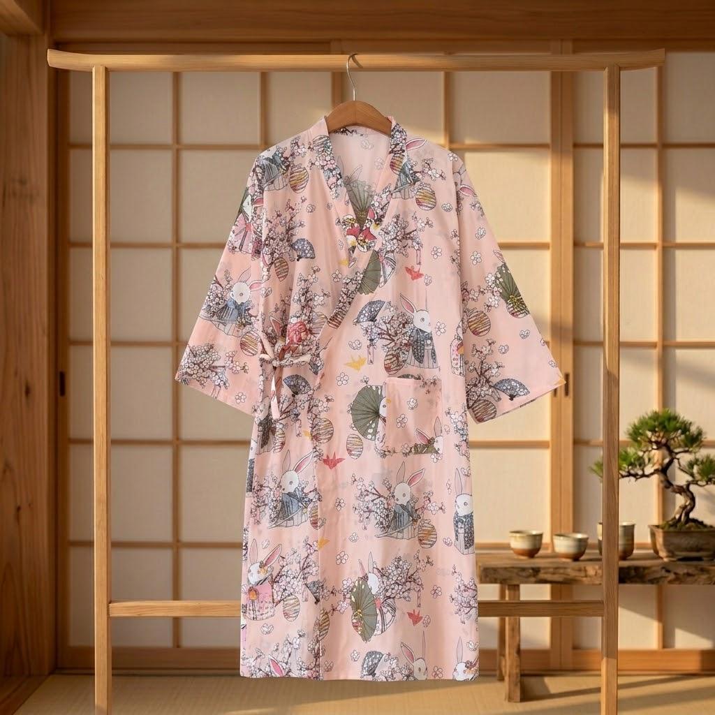 Kimono robe styled